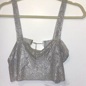 Metallic Chain Metal Top